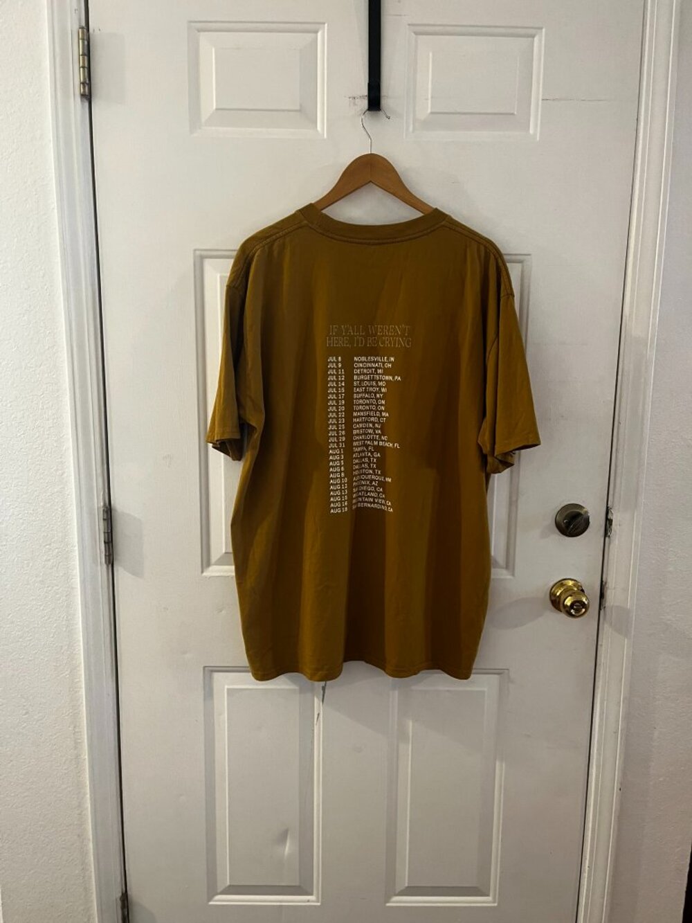 Post Malone Unisex  Mustard Yellow AUSTIN Graphic Tour Tee Shirt Sz XXL - Picture 4 of 6